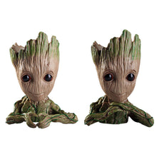 Load image into Gallery viewer, Vinyl Baby Groot Flowerpot Pen Pot Holder Plants Flower Pot Cute Action Figures Toys for Kids Gift Desktop Decoration